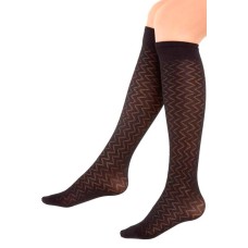 Mikro Dizaltı Çorap Irmak Desen Siyah Mikro Dizaltı Çorap Irmak Desen Siyah