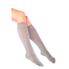 Fitilli Dizaltı Çorap Gri Fitilli Dizaltı Çorap Gri