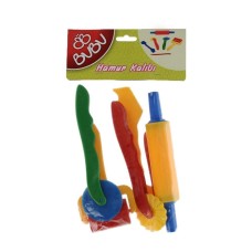 Bu-Bu Oyun Hamuru Kalıbı Merdane Seti 6'Lı Bu-Bu Oyun Hamuru Kalıbı Merdane Seti 6'Lı