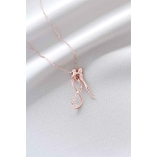 Rose Renk Sonsuzluk Tasarımlı Zirkon Taşlı Kadın Kolye Rose Renk Sonsuzluk Tasarımlı Zirkon Taşlı Kadın Kolye