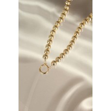 Trend Altın Renk Boncuklu Tasarım Çelik Kadın Kolye Trend Altın Renk Boncuklu Tasarım Çelik Kadın Kolye