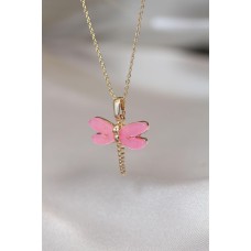 Pembe Detaylı Yusufçuk Kolye Pembe Detaylı Yusufçuk Kolye