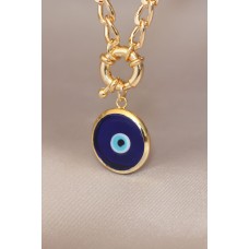 Mavi Nazar Boncuklu Retro Kolye Mavi Nazar Boncuklu Retro Kolye