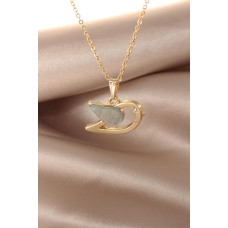 Sedefli Yeşil Renk Kuş Kolye Sedefli Yeşil Renk Kuş Kolye