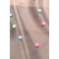 Renkli Ying Yang Fimo Kolye Renkli Ying Yang Fimo Kolye