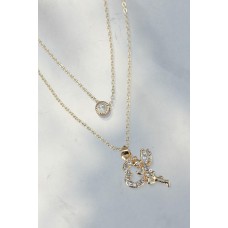 Özel Tasarım Çift Zincir Taşlı Perili Kalp Kolye Özel Tasarım Çift Zincir Taşlı Perili Kalp Kolye