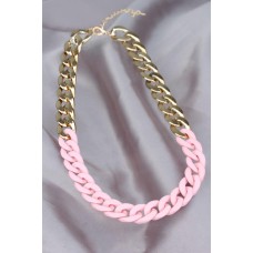 Gold Pembe Renk Uzay Yolu Model Zincir Kolye Gold Pembe Renk Uzay Yolu Model Zincir Kolye