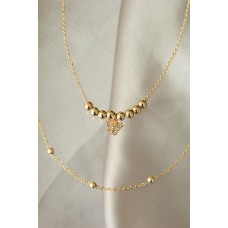 Kelebek Detaylı Çift Zincir Gold Metal Kadın Kolye Kelebek Detaylı Çift Zincir Gold Metal Kadın Kolye