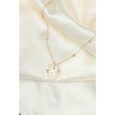 Yeni Sezon Gold Metal Taşlı Yonca Model Kolye Yeni Sezon Gold Metal Taşlı Yonca Model Kolye