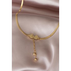 Çelik Balık Tasarımlı Gold Renk Kadın Kolye Çelik Balık Tasarımlı Gold Renk Kadın Kolye