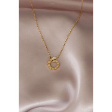 Çelik Yılan Tasarımlı Gold Renk Kadın Kolye Çelik Yılan Tasarımlı Gold Renk Kadın Kolye