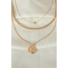 Elizabeth Model Gold Renk Metal Zincirli Çoklu Kolye Elizabeth Model Gold Renk Metal Zincirli Çoklu Kolye