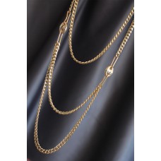 Gold Renk Metal Zincirli Çoklu Kolye Gold Renk Metal Zincirli Çoklu Kolye