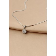 Çelik Silver Renk Oval Zirkon Taşlı Tasarımlı İtalyan Zincir Kadın Kolye Çelik Silver Renk Oval Zirkon Taşlı Tasarımlı İtalyan Zincir Kadın Kolye