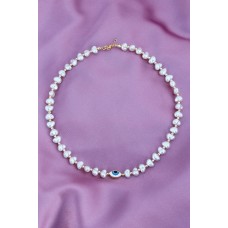 Yeni Sezon Mavi Göz Figürlü Büyük İnci Kolye Yeni Sezon Mavi Göz Figürlü Büyük İnci Kolye