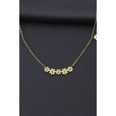 Çelik Gold Renk Minimal Sıralı Papatya Tasarımlı Kadın Kolye Çelik Gold Renk Minimal Sıralı Papatya Tasarımlı Kadın Kolye