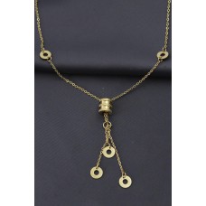 Çelik Altın Renk Sallantılı Kadın Kolye Çelik Altın Renk Sallantılı Kadın Kolye