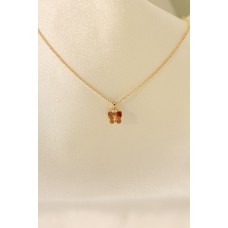 Zirkon Taşlı Mercan Renk Minimal Kelebek Kolye Zirkon Taşlı Mercan Renk Minimal Kelebek Kolye