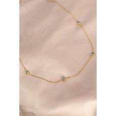 Çelik Gold Renk Nazar Boncuk Kolye Çelik Gold Renk Nazar Boncuk Kolye