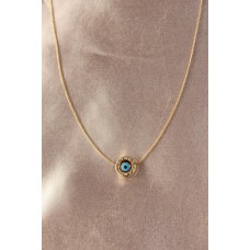 Altın Renk Metal Nazar Boncuk Tasarımlı Kadın Kolye Altın Renk Metal Nazar Boncuk Tasarımlı Kadın Kolye