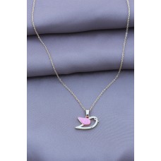 Gold Metal Sedef Kuş Figürlü Kadın Kolye Gold Metal Sedef Kuş Figürlü Kadın Kolye