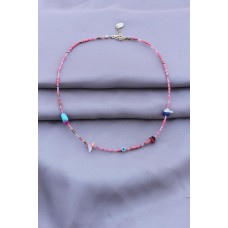 Kırmızı Kum Boncuk Tasarımlı Kadın Kolye Kırmızı Kum Boncuk Tasarımlı Kadın Kolye