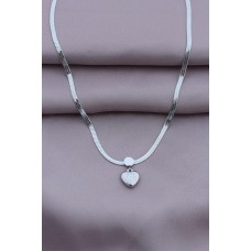 316L Kararmaz Çelik Gümüş Renk Kalpli İtalyan Zincir Kadın Kolye 316L Kararmaz Çelik Gümüş Renk Kalpli İtalyan Zincir Kadın Kolye