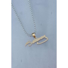 Gold Çelik Uçlu Atatürk İmzalı Gümüş Renk Zincir Kolye Gold Çelik Uçlu Atatürk İmzalı Gümüş Renk Zincir Kolye