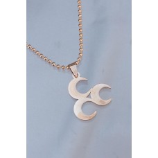 Çelik Uçlu 3 Hilal Tasarımlı Rose Renk Zincir Kolye Çelik Uçlu 3 Hilal Tasarımlı Rose Renk Zincir Kolye
