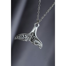 Balina Kuyruğu Model Gümüş Renk Metal Zincirli Erkek Kolye Balina Kuyruğu Model Gümüş Renk Metal Zincirli Erkek Kolye
