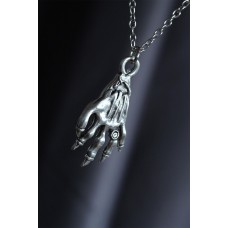 İskelet El Model Gümüş Renk Metal Zincirli Erkek Kolye İskelet El Model Gümüş Renk Metal Zincirli Erkek Kolye