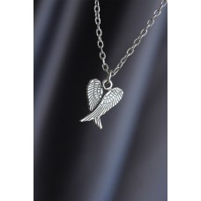 Kanat Model Gümüş Renk Metal Zincirli Erkek Kolye Kanat Model Gümüş Renk Metal Zincirli Erkek Kolye