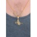 Gold Renk Metal Tuğra Figürlü Erkek Kolye Gold Renk Metal Tuğra Figürlü Erkek Kolye