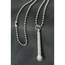 Mikrofon Tasarımlı Metal Erkek Kolye Mikrofon Tasarımlı Metal Erkek Kolye