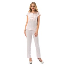Sistina1607 Penye Pijama Takım Pudra