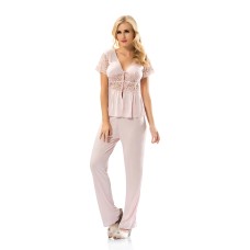 Sistina 1555 Penye Pijama Takım Pudra