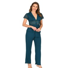 Sistina 1633 Penye Pijama Takım Petrol Yeşili