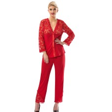 Sistina 1570 Penye Çeyizlik Pijama Takım Kırmızı