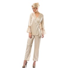 Sistina 1592 Saten Çeyizlik Pijama Takım Krem Sistina 1592 Saten Çeyizlik Pijama Takım Krem