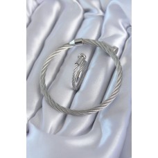 316L Çelik Gümüş Renk Sarmal Model Erkek Bileklik Yüzük Kombini 316L Çelik Gümüş Renk Sarmal Model Erkek Bileklik Yüzük Kombini